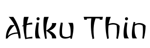 Atiku Thin Font Image
