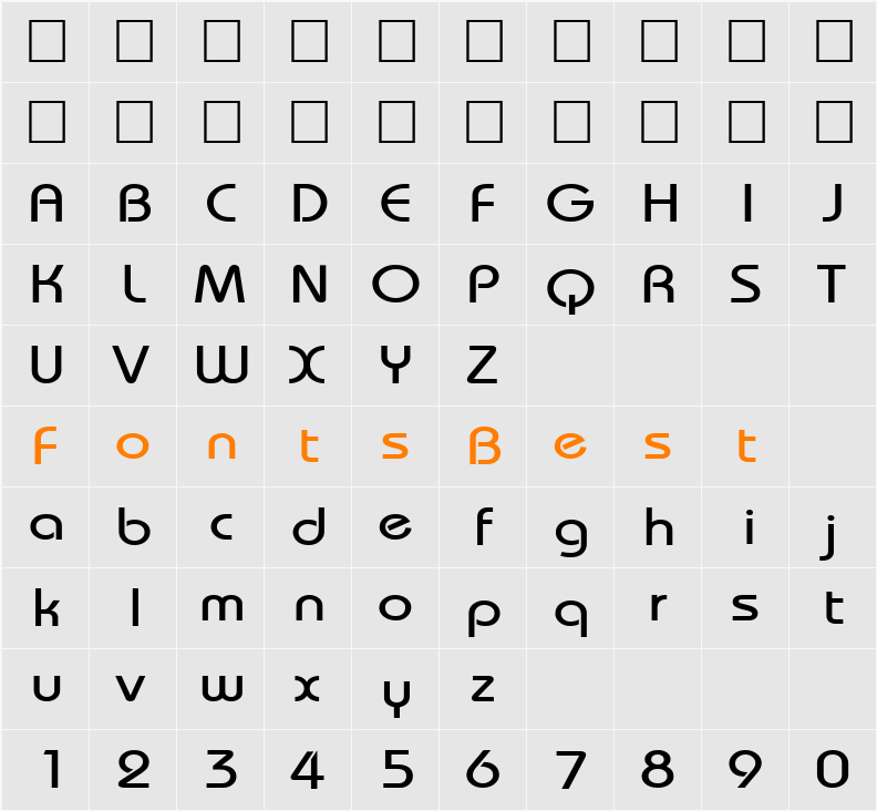 Bimini-Extended Character Map
