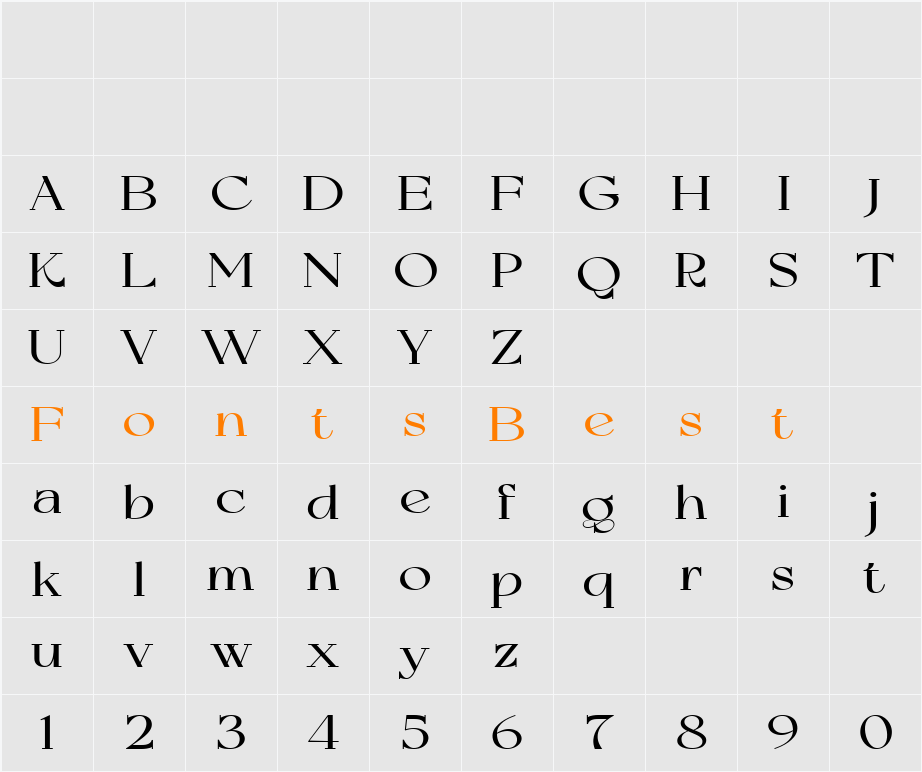 Bolkit Condensed Bold Character Map