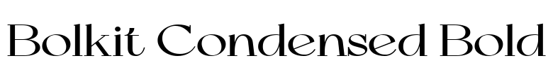 Bolkit Condensed Bold