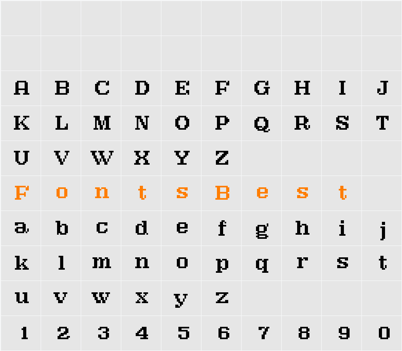 Atlantis Text Character Map