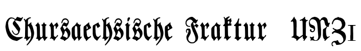Chursaechsische Fraktur  UNZ1 Font Image