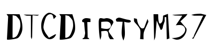 DTCDirtyM37 Font Image