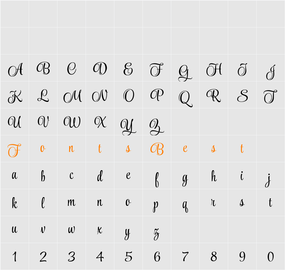 StyleFormal Character Map