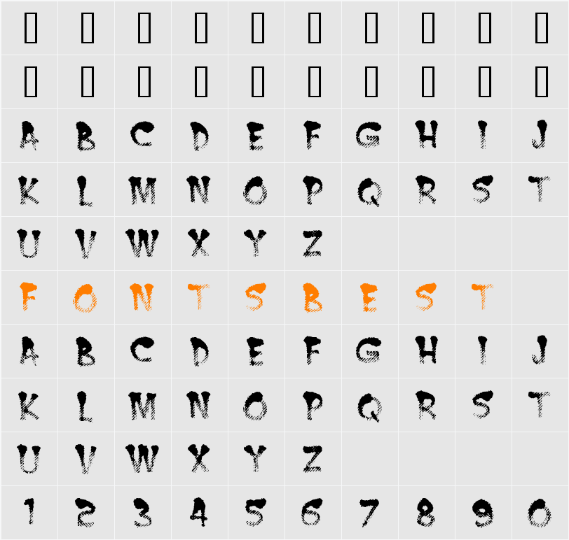 BurntMF Character Map