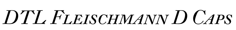 DTL Fleischmann D Caps Font Image