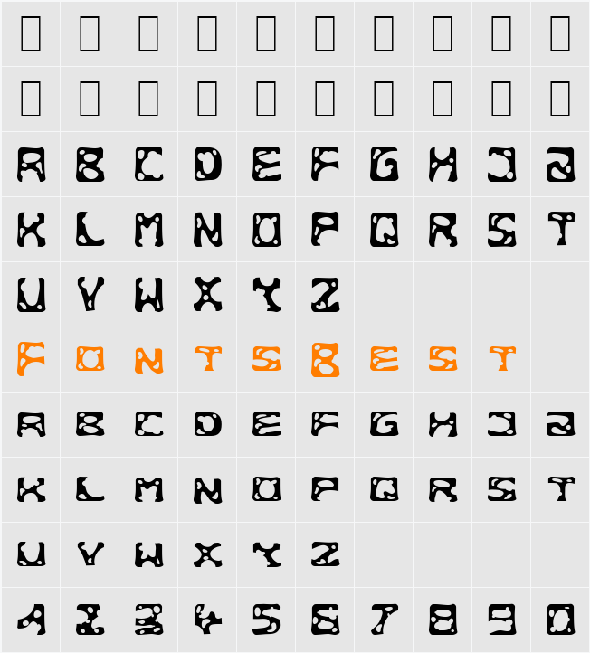 Cheesehard Becker Character Map