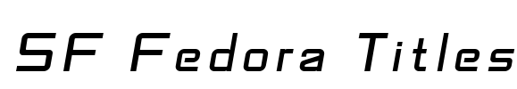 SF Fedora Titles Font Image