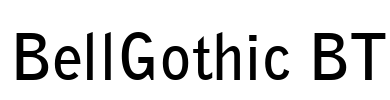 BellGothic BT Font Image