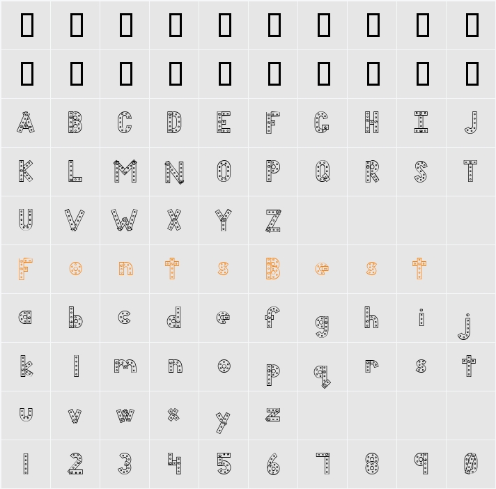 CK Bolted Character Map