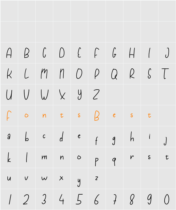 Buckey Petty Character Map
