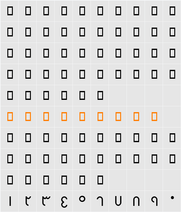B Helal Character Map