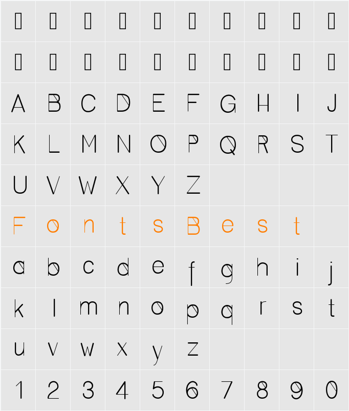 Cero Character Map