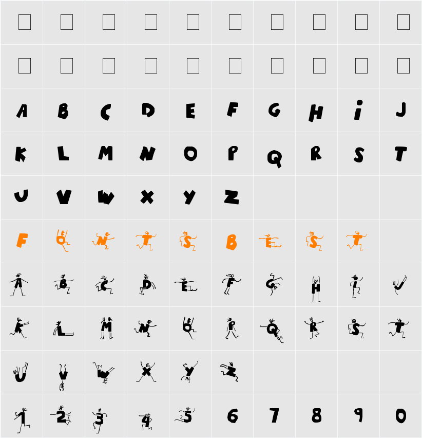 ChiquiFont Character Map