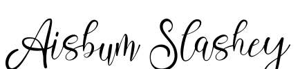 Aisbum Slashey Font Image