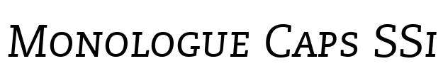 Monologue Caps SSi Font Image