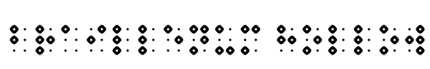 Braillenum Hollow Font Image