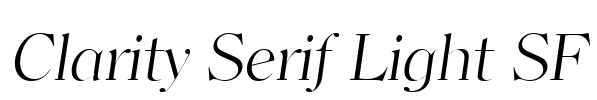Clarity Serif Light SF Font Image