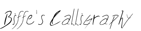 Biffe's Calligraphy