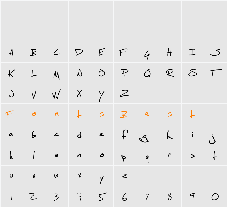 Fh_Script Character Map