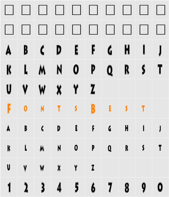 Artist ttstd Character Map