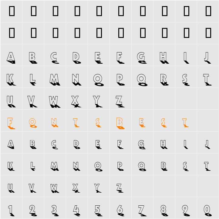 Backlit Character Map