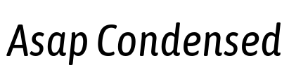 Asap Condensed Font Image