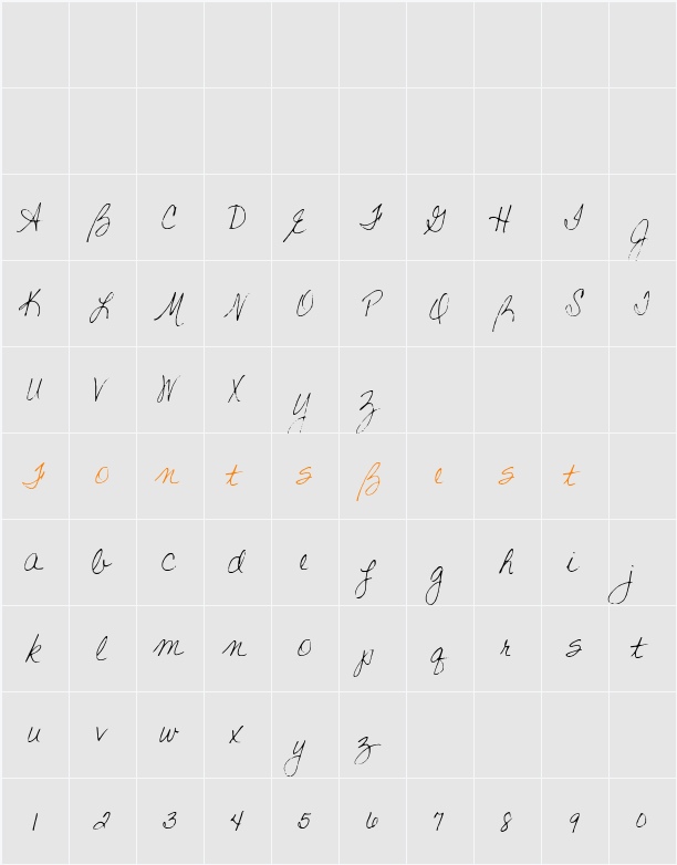 Becks Character Map