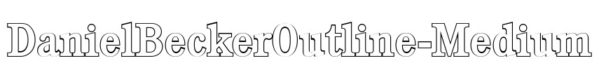 DanielBeckerOutline-Medium Font Image