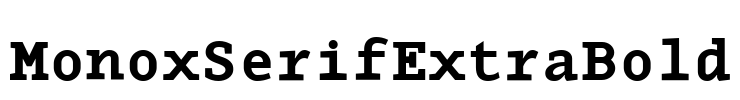 MonoxSerifExtraBold Font Image