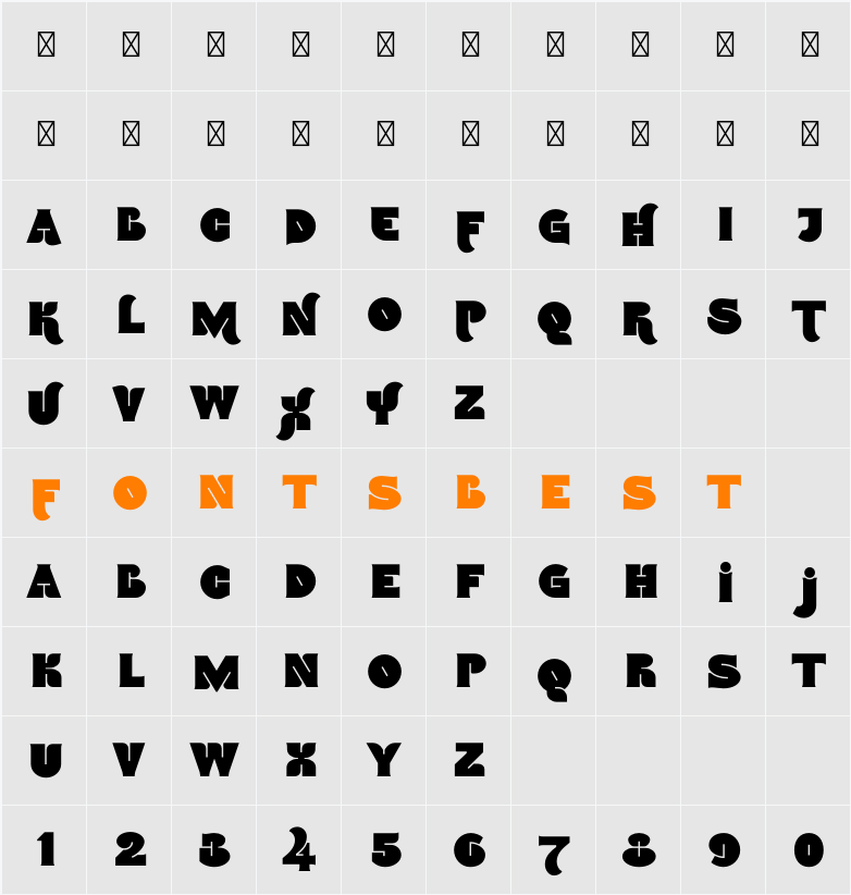 Namskin Character Map