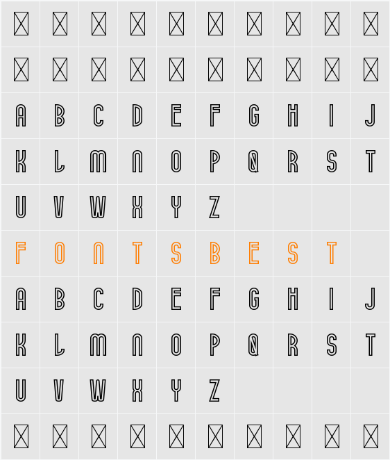 Belithel Demo Outline Character Map