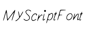 MyScriptFont
