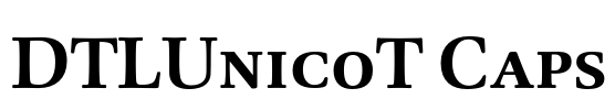 DTLUnicoT Caps Font Image