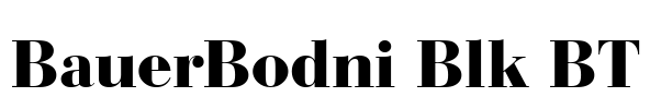 BauerBodni Blk BT Font Image