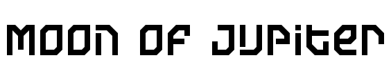 Moon of Jupiter Font Image