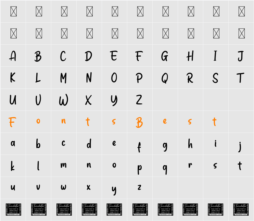 Asegunt Personal Character Map