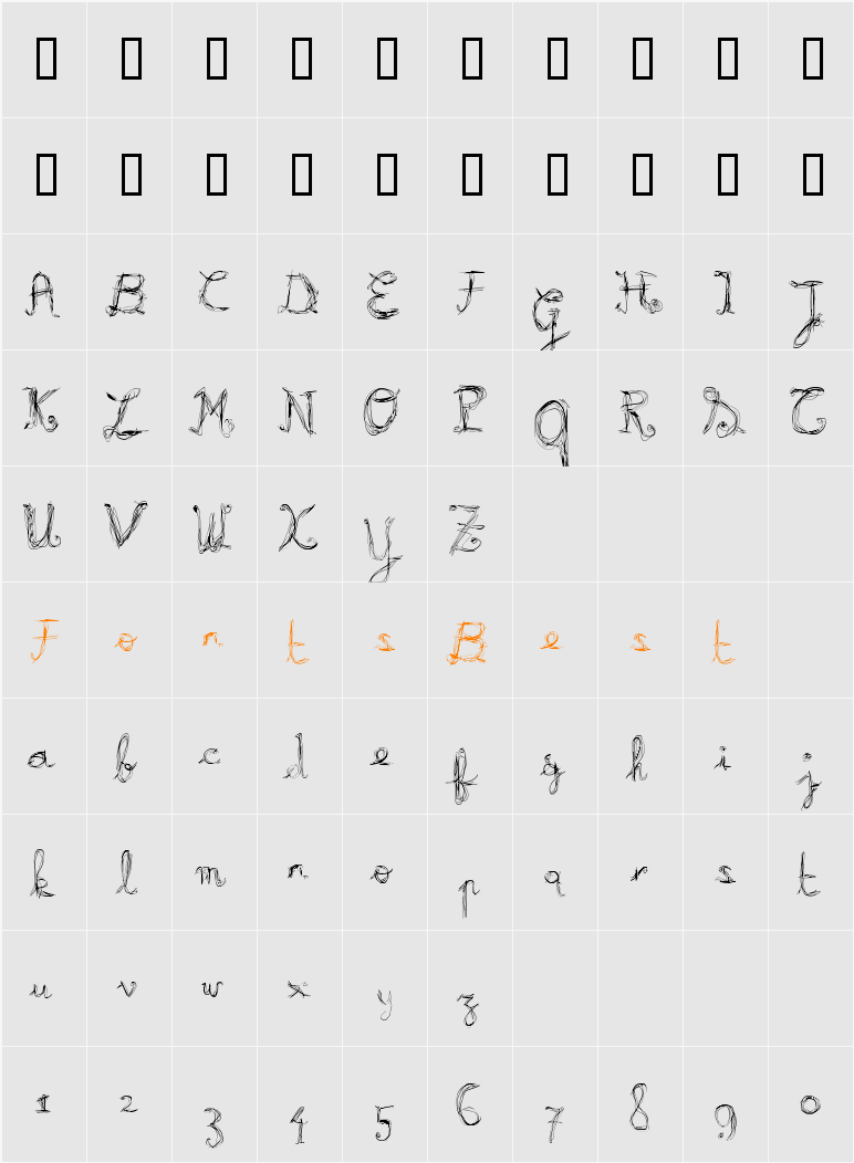 Burning Character Map