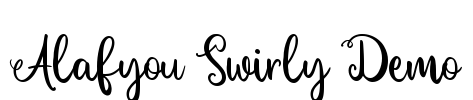 Alafyou Swirly Demo Font Image