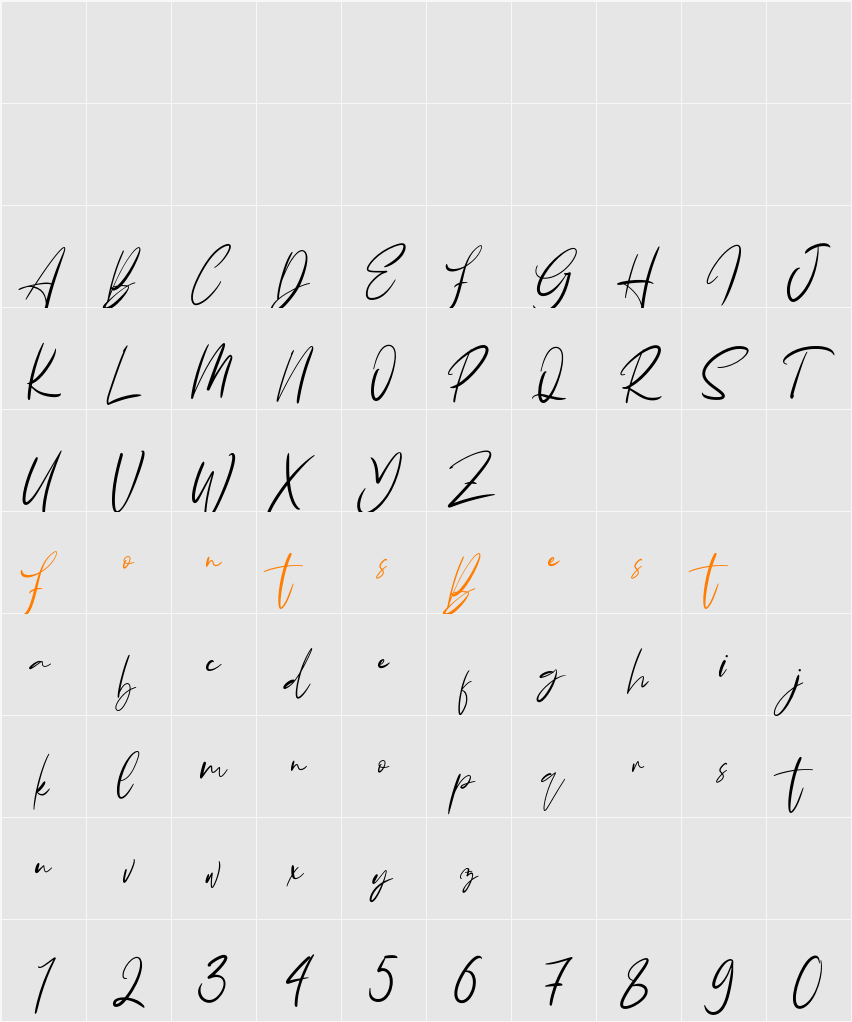 Bonyca FREE Character Map