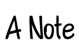 A Note Font Image