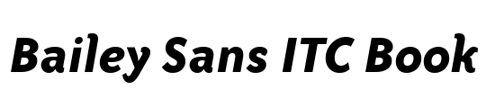 Bailey Sans ITC Book Font Image