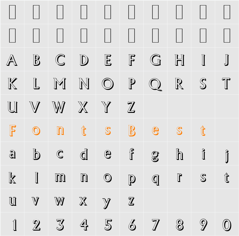 AdelonShadow Character Map