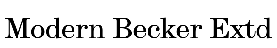 Modern Becker Extd