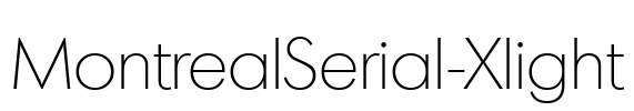 MontrealSerial-Xlight Font Image