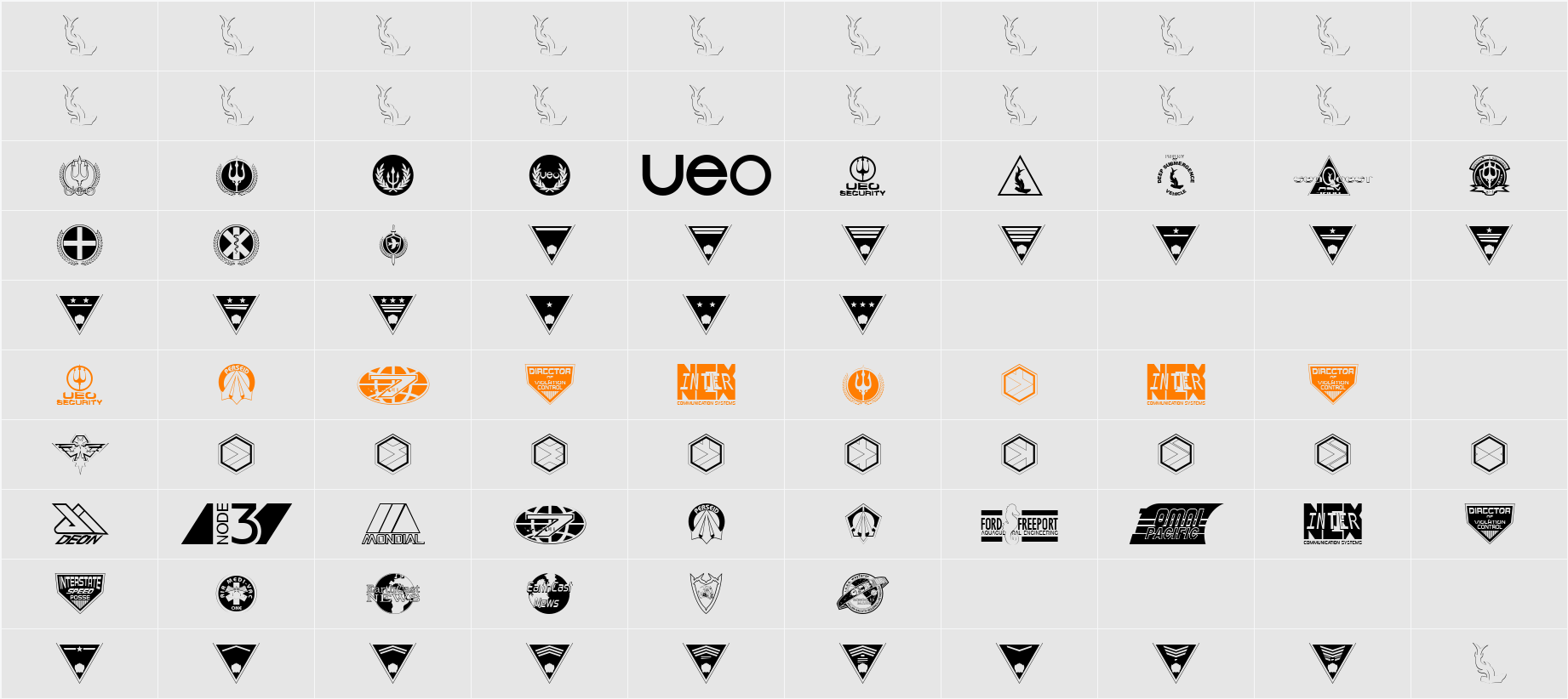 Beneath the Surface Dingbats Character Map