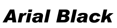 Arial Black Font Image