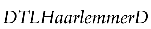 DTLHaarlemmerD Font Image