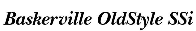 Baskerville OldStyle SSi Font Image