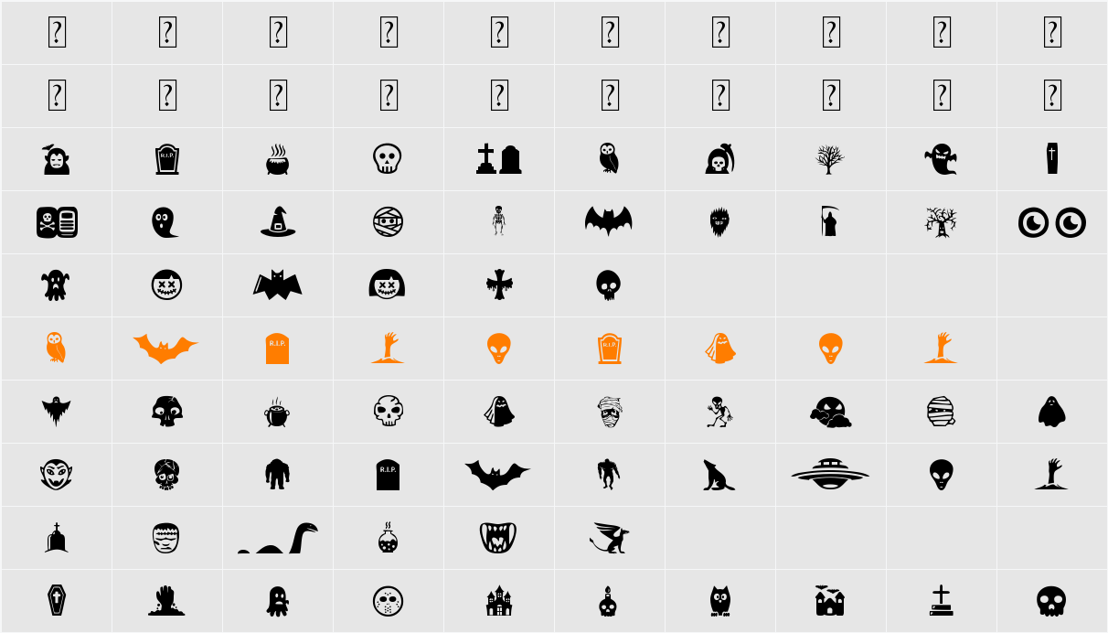Monster Mash Character Map